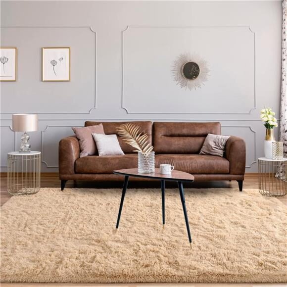 Super Soft ShaggyRug for Bedroom,4x5.9 FluffyCarpet for Living Room,Fuzzy Indoor - Picture 2 of 7